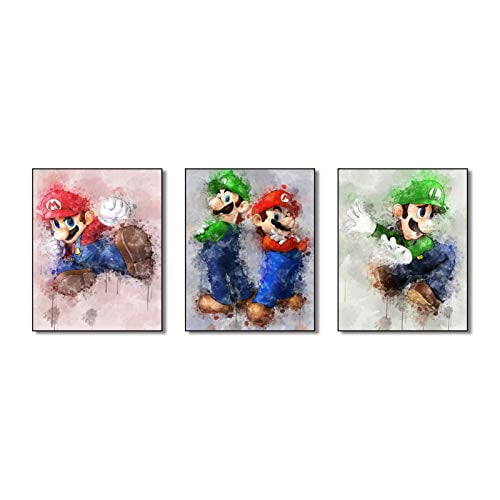Super Mario Games Canvas Print Cartoon Printing Kids Boys Room Wall Art Decor Super Mario Games Canvas Print Cartoon Printing Kids Boys Room Wall Art Decor